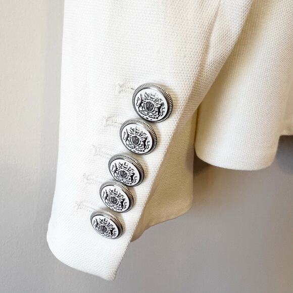 Veronica Beard Danielle Single Button Dickey Blazer Ivory Size 10 - Picture 6 of 11